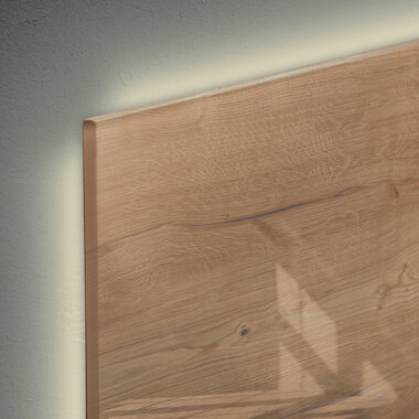 SIGEL Glass Magnetboard LED GL408 Holz-Optik 910x460x15mm1 ST