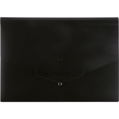 BÜROLINE Fächermappe A4 663292 schwarz 12-teilig