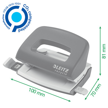 LEITZ Perforatore NeXXt Recycle 5010-00-25 rosso, CO2 neutro 10 fogli