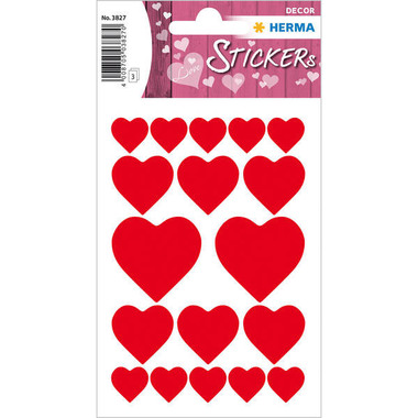 HERMA Etiketten Decor 80x120mm 3827 rot 3 Stück