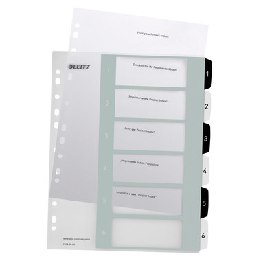 LEITZ Répertoires WOW P A4 1214-00-00 noir/blanc 6 comp.