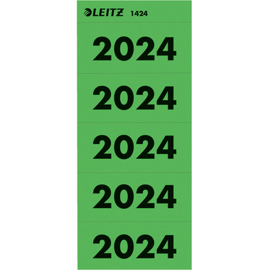 LEITZ Jahreszahl Etiketten 2024 1424-00-55 grün 100 Stück
