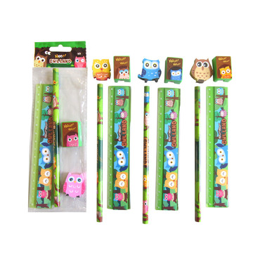 ROOST Set à écrire owl 84015 4 pcs.