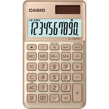 CASIO Taschenrechner BIC SL1000SCG 10-stellig gold