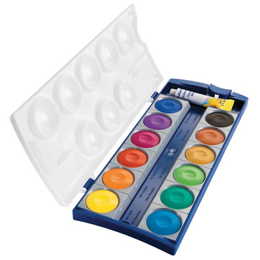 PELIKAN Deckfarben 735K/12 12 Farben Deckweiss