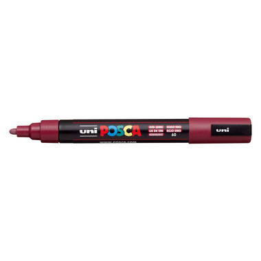 UNI-BALL Posca Marker 1,8-2,5mm PC5M RED WIN bordeaux, Rundspitze
