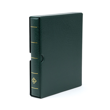 Ringbinder OPTIMA F für Briefmarken, grün Inkl. Schutzkassette, 240 x 280 x 55 mm