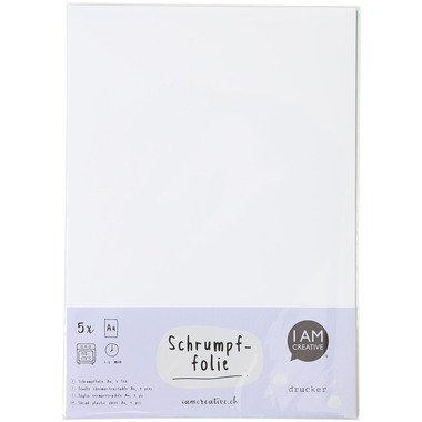 I AM CREATIVE Shrinkfolie A4 4010.5 Drucker, 5 Blatt