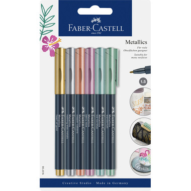 FABER-CASTELL Metallics Set 1,5mm 160706 ass. 6 pcs.