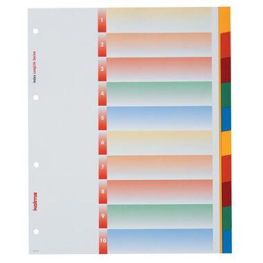 KOLMA Register LongLife XL A4 19.412.20 blanko, 10farb. tabs, 4 - Loch