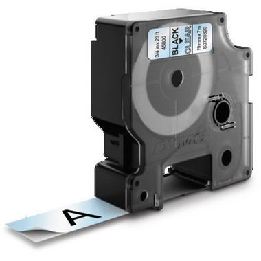 DYMO Ruban D1 noir/transp. S0720820 19mm/7m