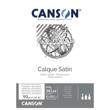 CANSON Transparentblock A4 200757240 90g 50 Blatt