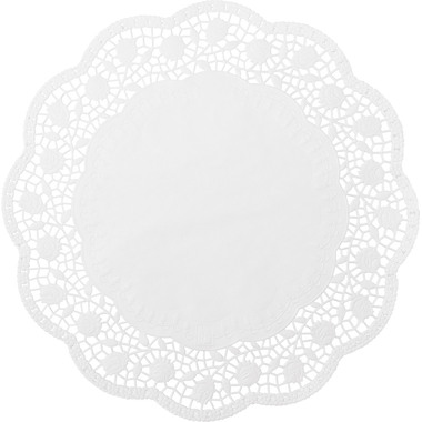 DEMMLER Tortenspitzen rund 2821100610 28cm, 6 Stück weiss