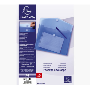 EXACOMPTA Dokumententasche A4 56422E PP, blau