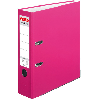 HERLITZ Ordner maX.file A4 8cm 11053683 Pink protect
