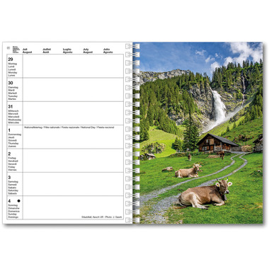 CALENDARIA Agenda Photo-Almanach 2024 43494620 D/E/I/F 15x21cm