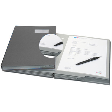 BIELLA Unterschriftenmappe A4 34142027U dunkelgrau, Reg.1-20 240x340mm