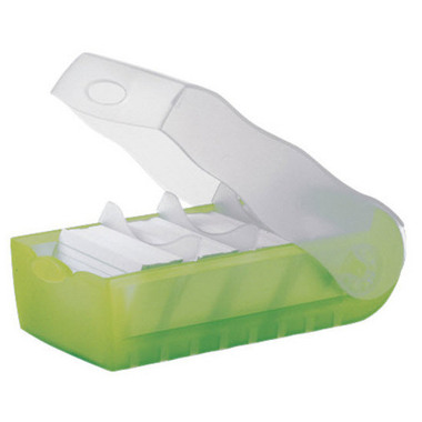 HAN Schedario Croco A8 998-603 verde, incl. 100 carte