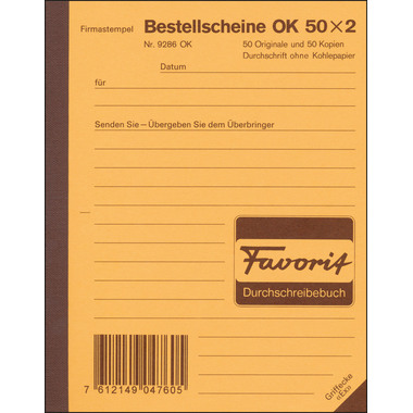 FAVORIT Nota commissionee D A6 9286 OK citron/bianco 50x2 fogli
