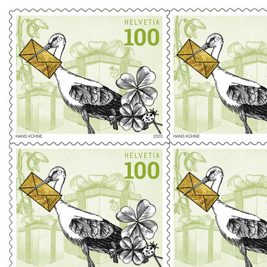 Briefmarken CHF 1.00 «Geburt», Bogen mit 10 Marken Bogen Spezielle Anlässe, selbstklebend, ungestempelt