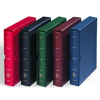 Ringbinder OPTIMA F für Briefmarken, schwarz Inkl. Schutzkassette, 240 x 280 x 55 mm