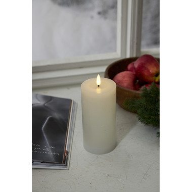 STAR TRADING LED Kerze Flamme Flow 17.5cm 12.061-42 weiss