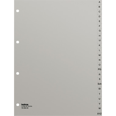 KOLMA Register LongLife A4 19.244.03 grau A-Z, 24-teilig