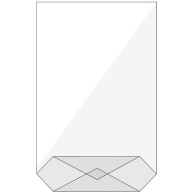 BÜROLINE Kreuzboden Beutel 145×235mm 423004 transparent 10 Stück