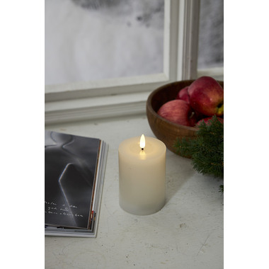 STAR TRADING LED Kerze Flamme Flow 12.5cm 12.061-40 weiss