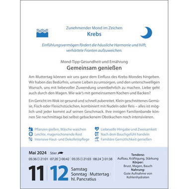 HARENBERG Abreisskalender Leben m. Mond 2899300 DE, 12,5 X 16cm 2024