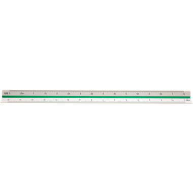 LINEX Dreikantmassstab 30cm 100413048 weiss/farbig