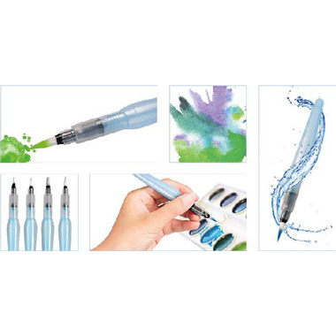 PENTEL Aquash pinceau à eau MH XFRH/1-MH bleu, plat