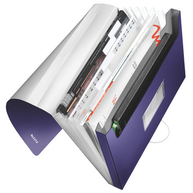 LEITZ Dossier archivio Style PP A4 39570069 Titanium Blu 6 scomp.200 fl.
