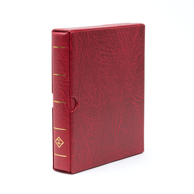 Ringbinder OPTIMA F für Briefmarken, rot Inkl. Schutzkassette, 240 x 280 x 55 mm