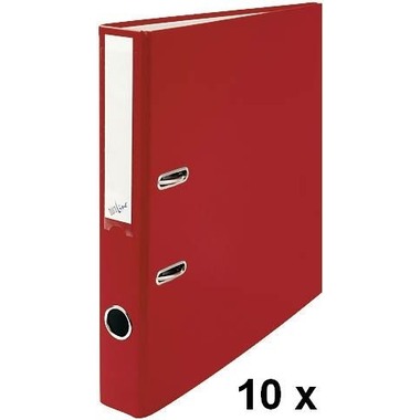 BÜROLINE Ordner 4cm 670090 rot, 10 Stück A4