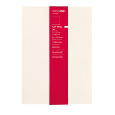 TRANSOTYPE senseBook FLAP REFILL A4 75510402 kariert, L, 135 Seiten beige