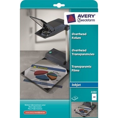 AVERY ZWECKFORM Overhead-Folien A4 2503 Inkjet, 0.11mm 10 Stk.