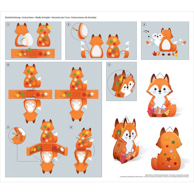 URSUS Laternenbastelset 29x22cm 18740001F Fox