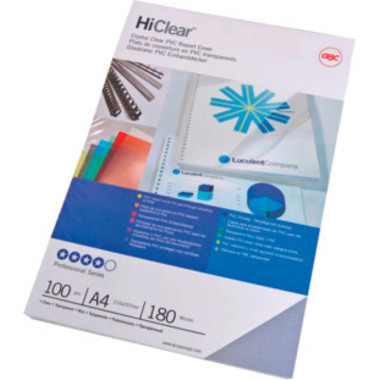 GBC Folie PVC 0,18mm A4 CE011880E Hiclear 100 Stück