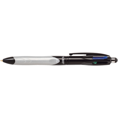 BIC Kugelschreiber Stylus 0,4mm 926404 silber/schwarz 4-farbig