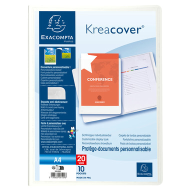 EXACOMPTA Sichtbuch KC A4 58109E weiss 10 Taschen