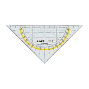LINEX Geometriedreieck 14cm 100414085 transparent