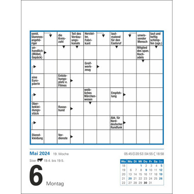 HARENBERG Abreisskalender Kreuzworträt. 2110400 DE, 12,5 X 16cm 2024