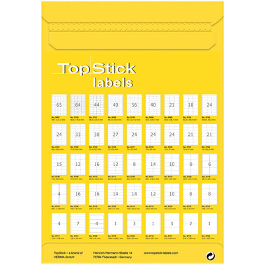 HERMA Etiketten TopStick 30.5x16.9mm 8728 Universal, weiss 9600 Stück