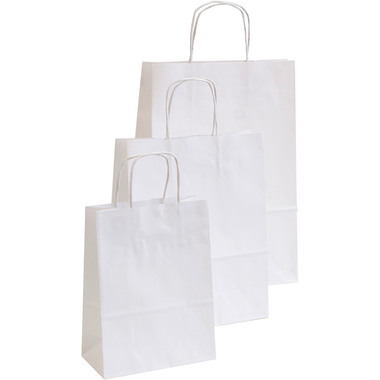 NEUTRAL Tragtaschen Allegra weiss SDS22-BIA Kraft,110g, 22x10x27cm 25 Stk.