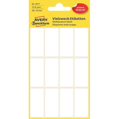 AVERY ZWECKFORM Etichette 38×18mm 3077Z bianco 72 pezzi