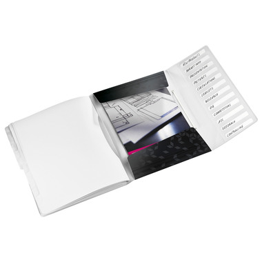 LEITZ Dossier de coll. WOW PP A4 4634-00-95 noir 12 comp.