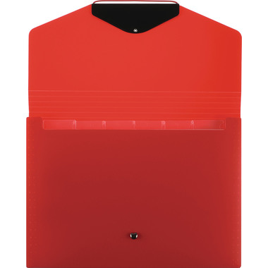 BÜROLINE Fächermappe A4 663298 rot 6-teilig