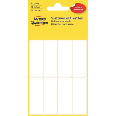 AVERY ZWECKFORM Etichette 50×19mm 3079Z bianco 48 pezzi
