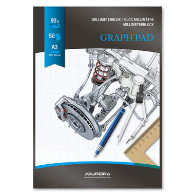 AURORA Millimeterpapier A3 MID101 90g weiss 50 Blatt